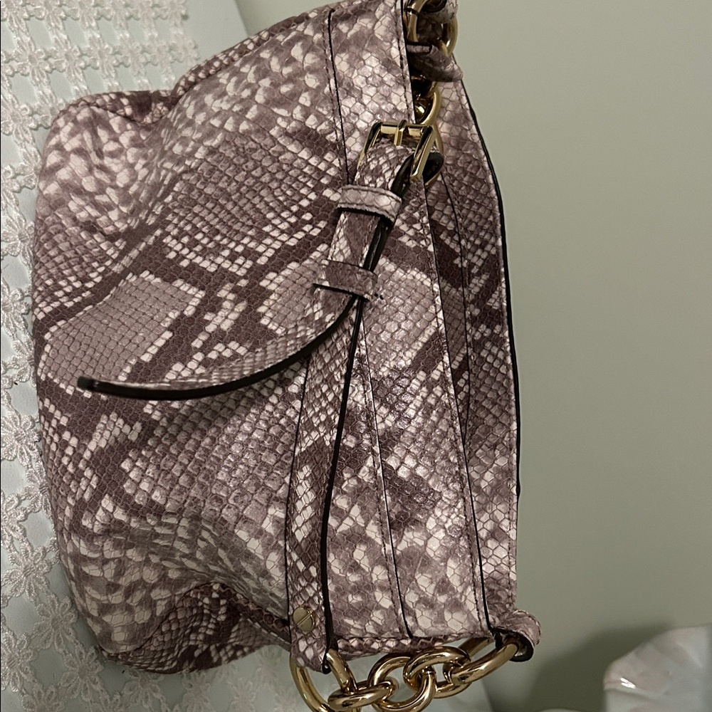 Michael Kors Brown Snakeskin Crossbody Bag - Picture 4 of 4